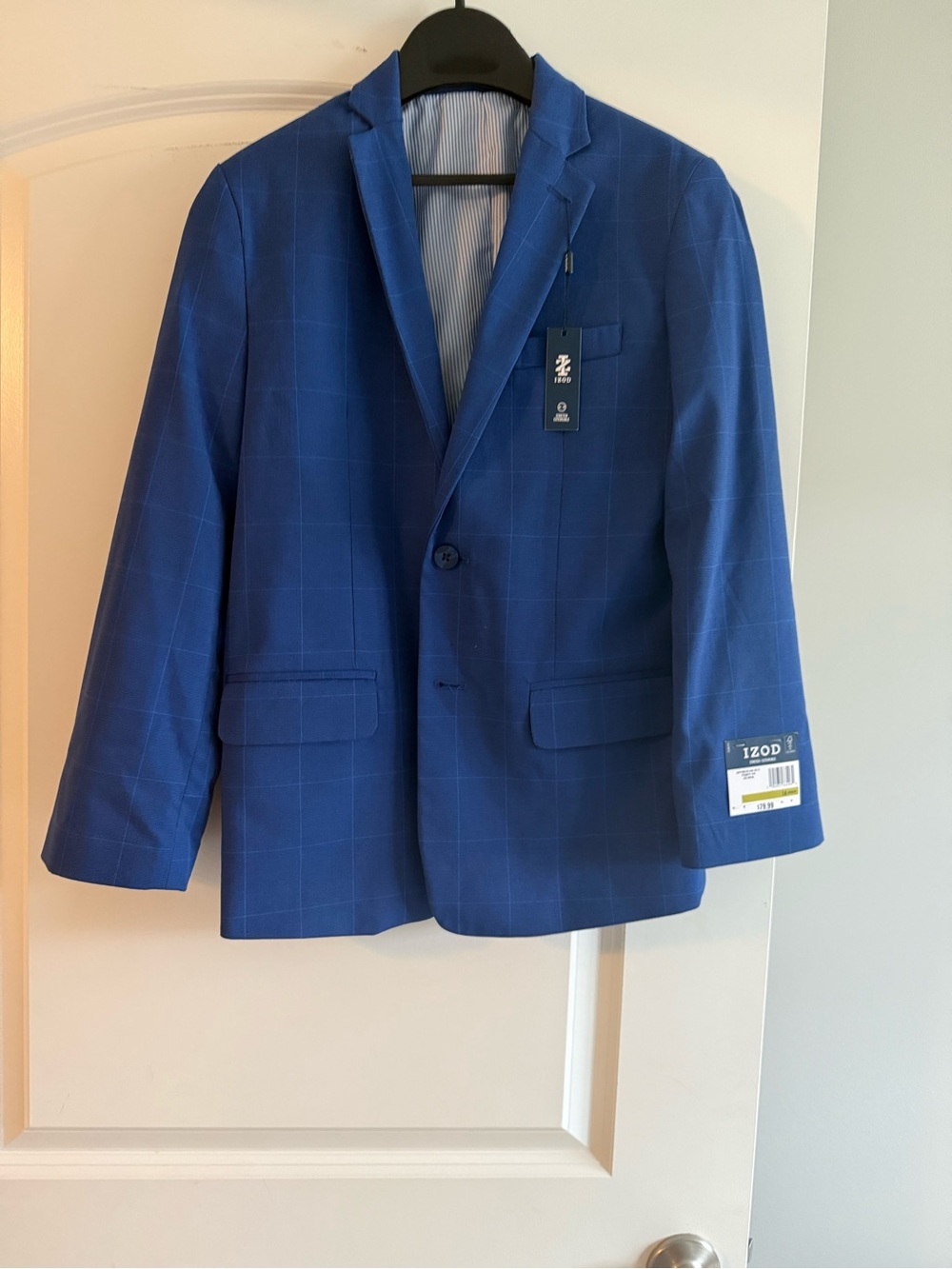Izod Royal Blue Windowpane Sport Coat